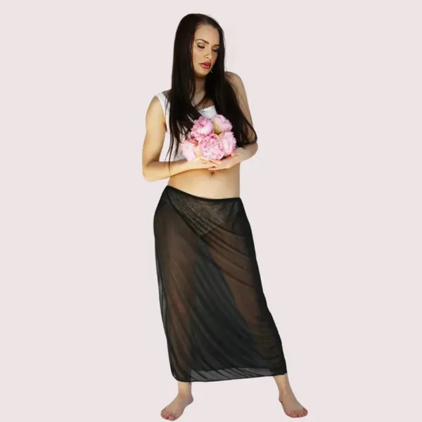 Dark_Black_Sheer_Mesh_Plus_Size_Underskirt_For_Women