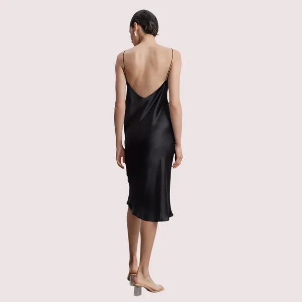 Black_Satin_Loungewear_Slip_Dress_For_Women