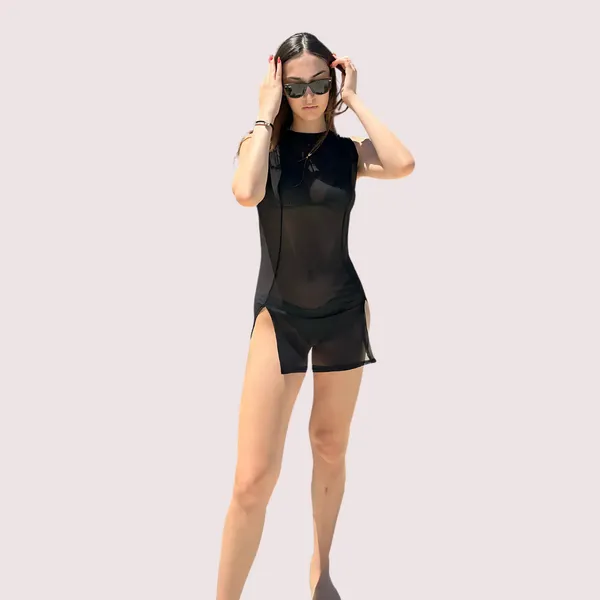 Black_Sheer_Mesh_Body-Hugging_Mini_Dress_For_Women