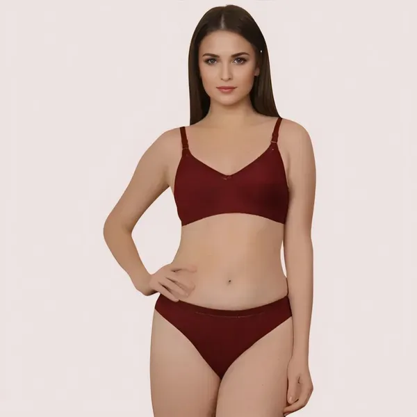 Maroon_Cotton_Bra_And_Panty_Set_For_Women