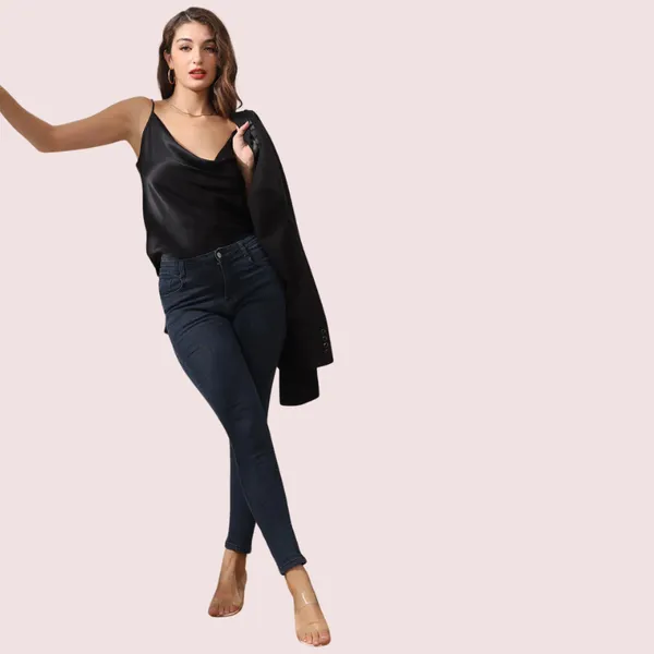 Black_Silk_Satin_Cowl_Neck_Camisole_For_Women