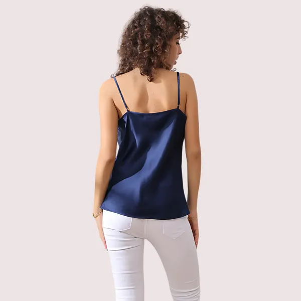 Dark_Blue_Silk_Cowl_Neck_Camisole_For_Women