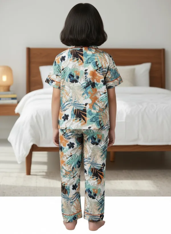 SHOPMOZO|100%_Pure_Cotton|Short_Sleeves_Shirt_&_Pajama|Night_Suit|Sleep_Wear|Top_&_Bottom_Night_Dress_Set_for_Boys(SM-001069A)
