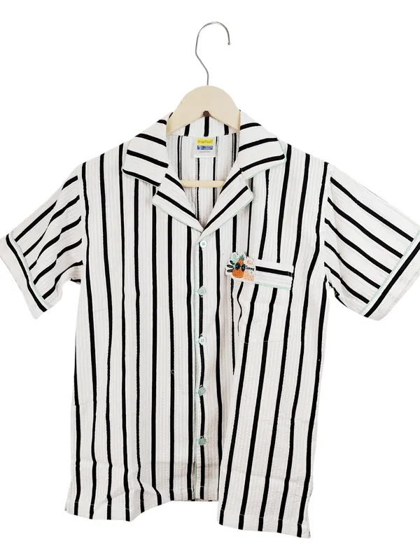 SHOPMOZO|100%_Pure_Cotton|Short_Sleeves_Shirt_&_Pajama|Night_Suit|Sleep_Wear|Top_&_Bottom_Night_Dress_Set_for_Girls(SM-001118)