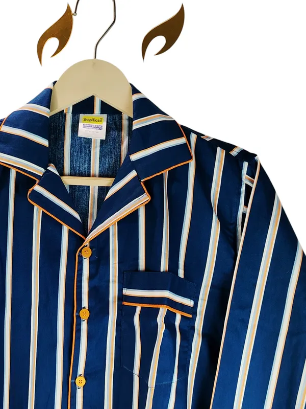 SHOPMOZO|100%_Pure_Cotton|Full_Sleeves_Shirt_&_Pajama|Night_Suit|Sleep_Wear|Top_&_Bottom_Night_Dress_Set_for_Boys(SM-001127)