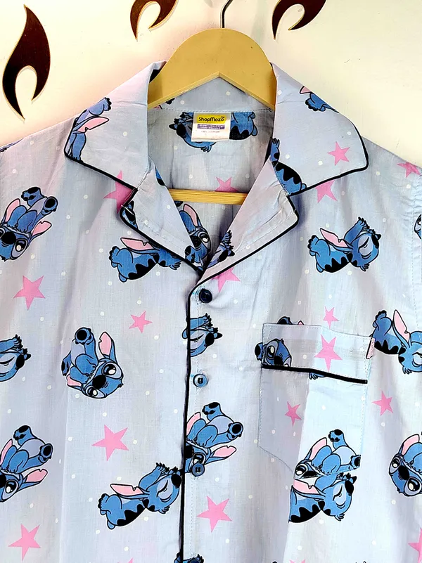 SHOPMOZO|100%_Pure_Cotton|Full_Sleeves_Shirt_&_Pajama|Night_Suit|Sleep_Wear|Top_&_Bottom_Night_Dress_Set_for_Boys(SM-001129)