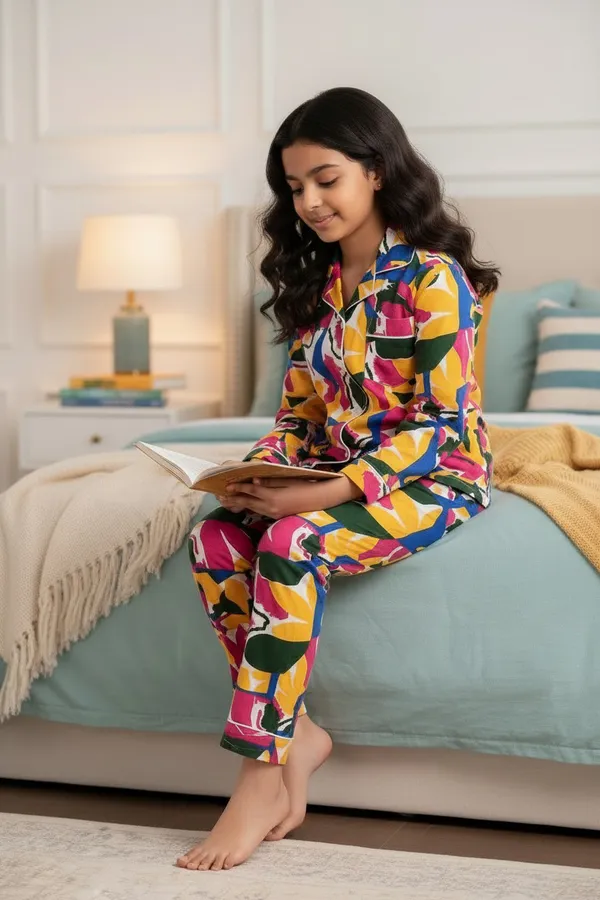 Multicolor_Cotton_Full_Sleeve_Night_Suit_Set_For_Girls