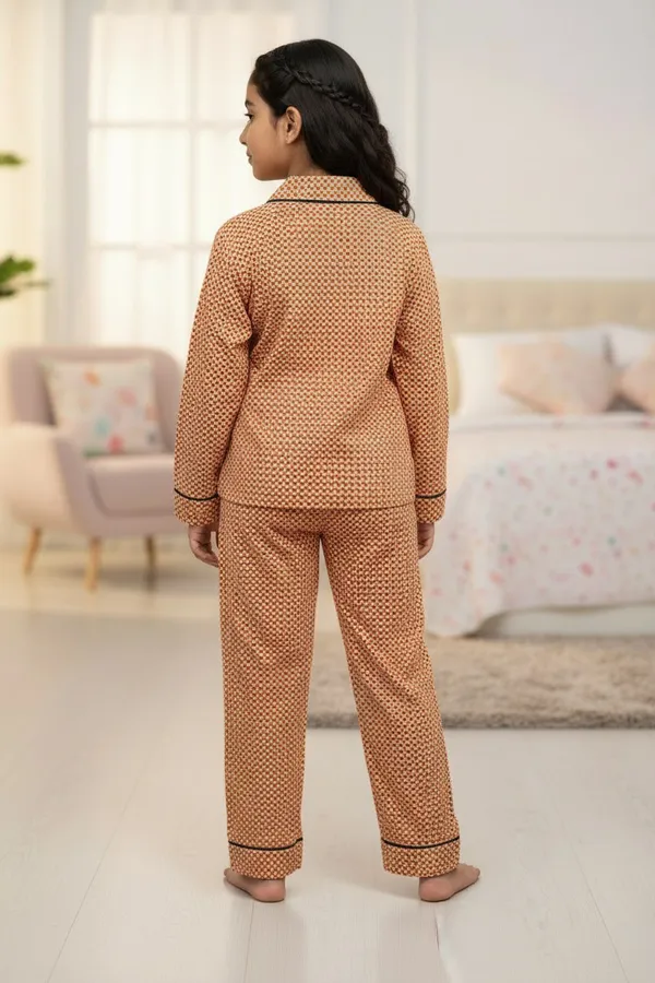 Rust_Orange_Cotton_Full_Sleeve_Night_Suit_Set_For_Girls
