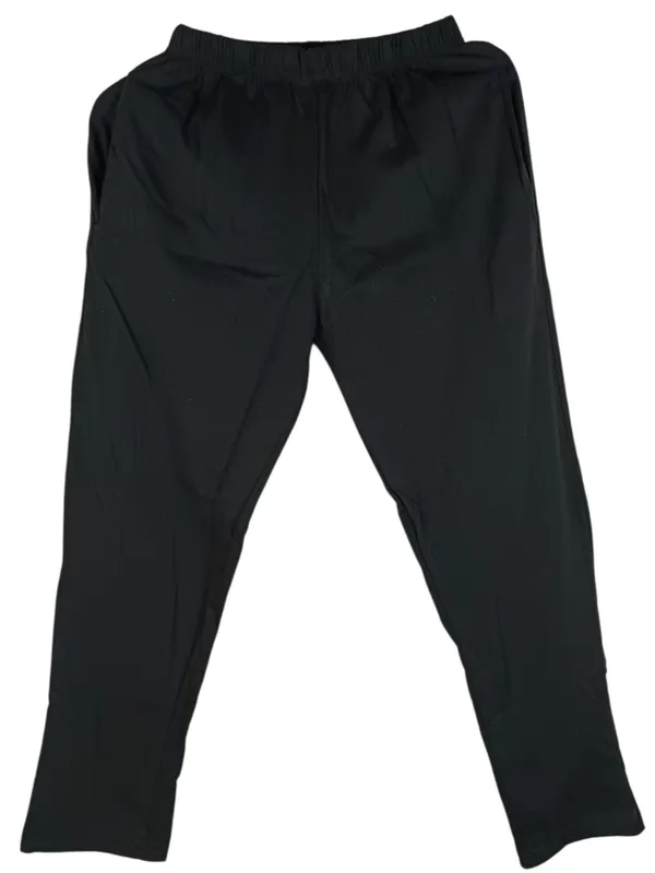Black_Cotton_Knit_Short_Sleeve_Long_Top_And_Pajama_Night_Suit_For_Women