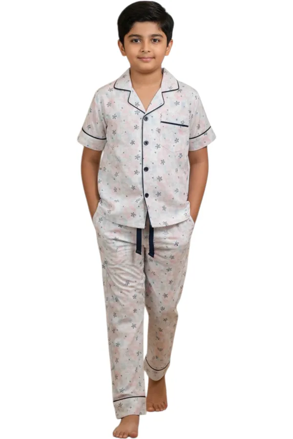 White_Cotton_Short_Sleeve_Night_Suit_Set_For_Boys