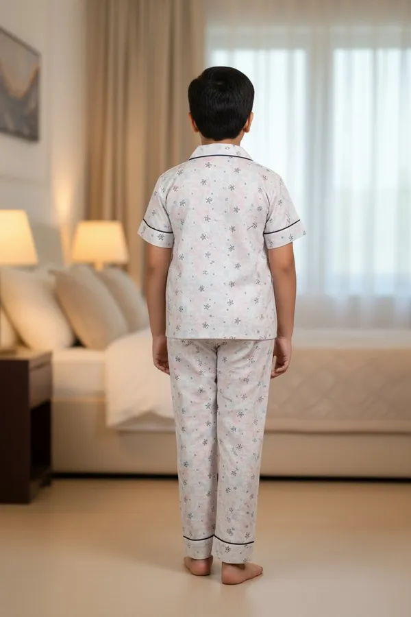 White_Cotton_Short_Sleeve_Night_Suit_Set_For_Boys
