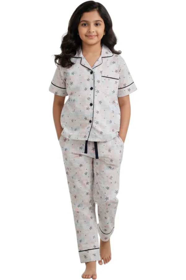 White_Cotton_Short_Sleeve_Night_Suit_Set_For_Girls