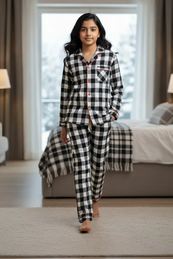 Black_White_Cotton_Full_Sleeve_Shirt_And_Pajama_Night_Suit_For_Girls