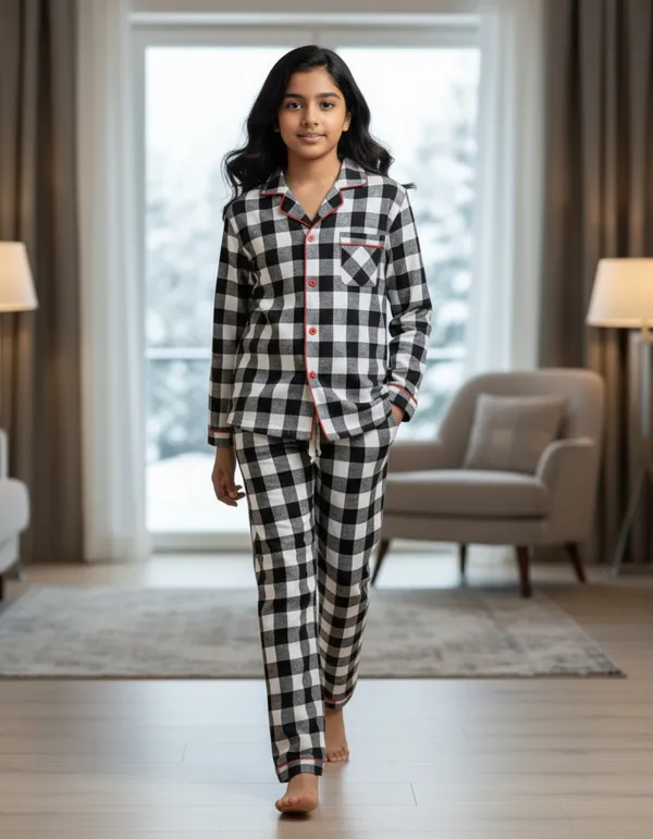 Black_White_Cotton_Full_Sleeve_Shirt_And_Pajama_Night_Suit_For_Girls