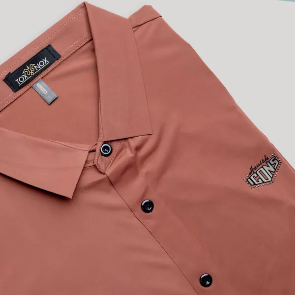 Peach_Regular_Fit_Short_Sleeve_Shirt_For_Men