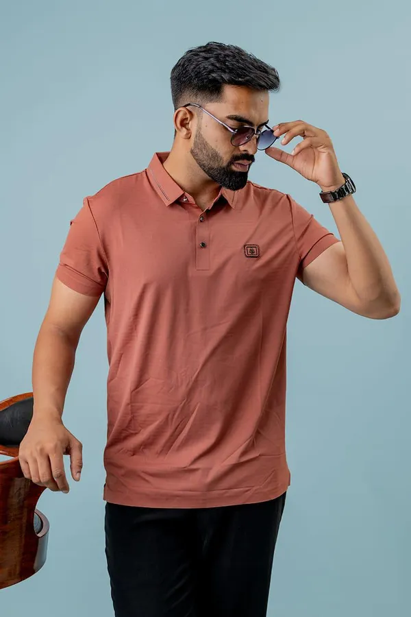 Terracotta_Regular_Fit_Polo_T-Shirt_For_Men