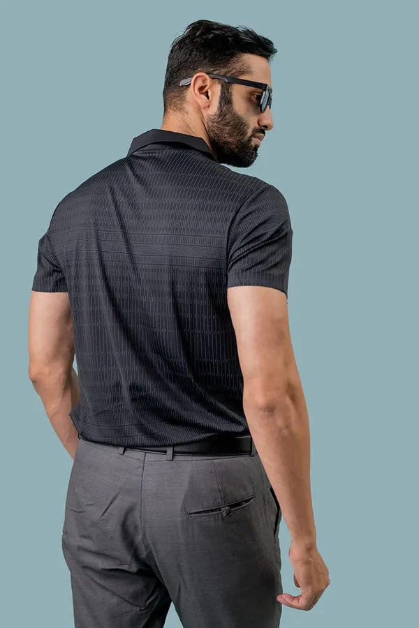 Black_Textured_Stripe_Regular_Fit_Polo_T-Shirt_For_Men
