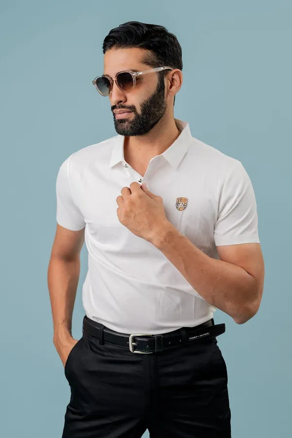 White_Regular_Fit_Collared_Polo_T-Shirt_For_Men