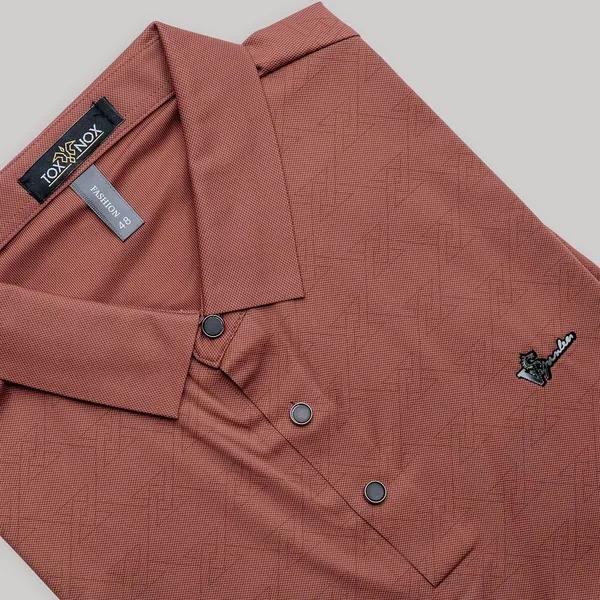 Rust_Spandex_Regular_Fit_Polo_T-Shirt_For_Men