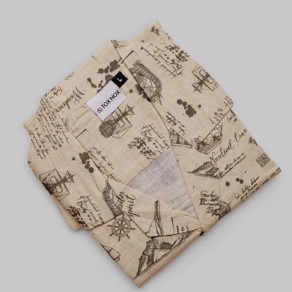 Beige_Nautical_Print_Relaxed_Fit_Half_Sleeve_Shirt_For_Men