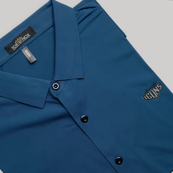 Blue_Polyester_Regular_Fit_Short_Sleeve_Formal_Shirt_For_Men