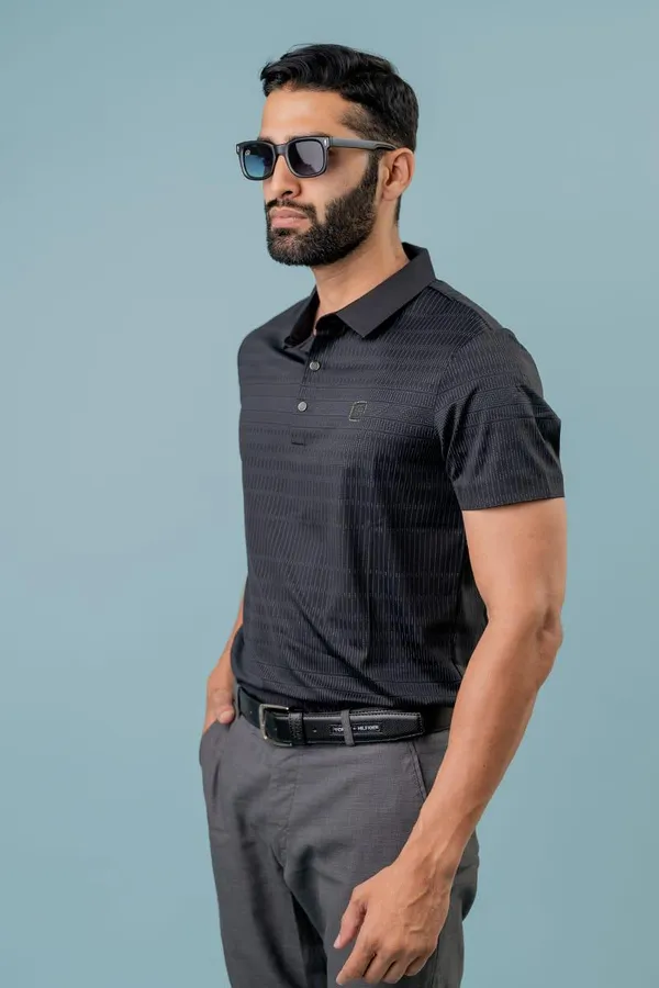 Black_Textured_Stripe_Regular_Fit_Polo_T-Shirt_For_Men