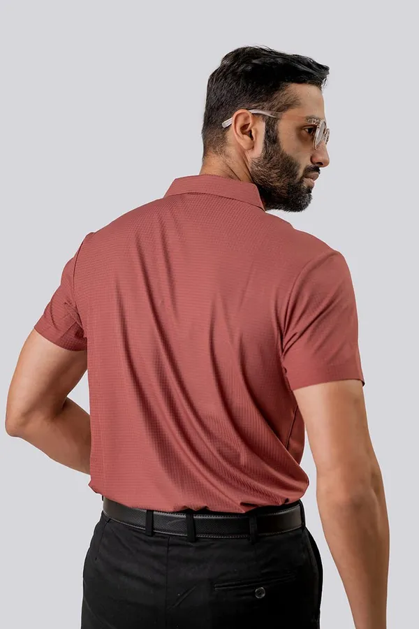 Rust_Pink_Textured_Relaxed_Fit_Polo_T-Shirt_For_Men