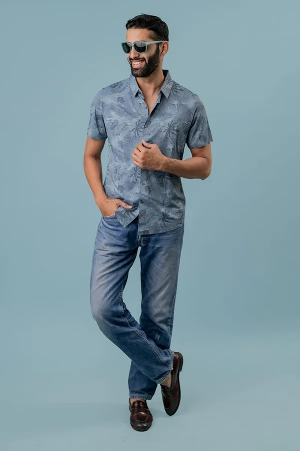 Blue_Tropical_Print_Relaxed_Fit_Half_Sleeve_Shirt_For_Men
