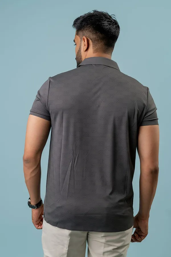 Grey_Textured_Regular_Fit_Polo_T-Shirt_For_Men