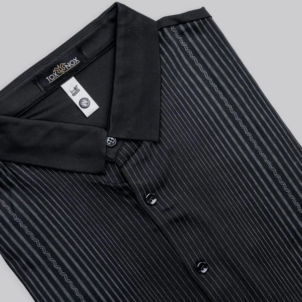 Black_Textured_Short_Sleeve_Formal_Shirt_For_Men
