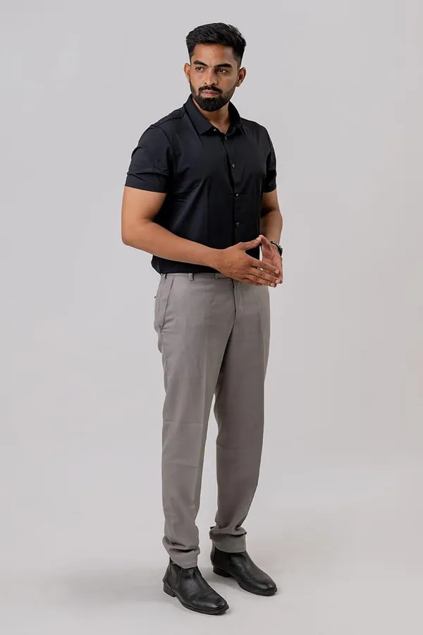 Black_Regular_Fit_Short_Sleeve_Formal_Shirt_For_Men
