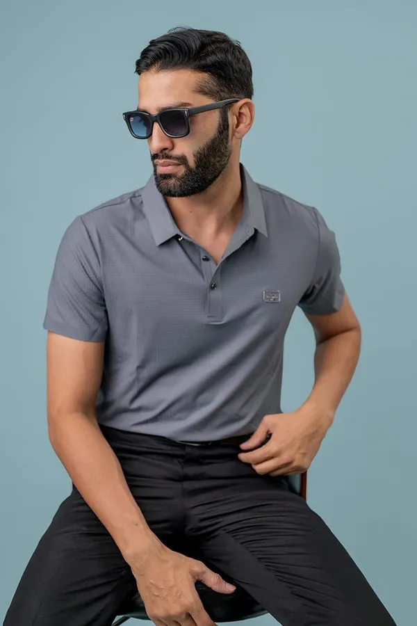 Grey_Textured_Tonal_Stripe_Regular_Fit_Polo_T-Shirt_For_Men