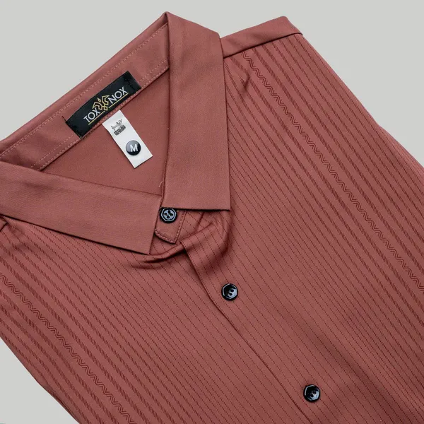 Pink_Textured_Half_Sleeve_Formal_Shirt_For_Men