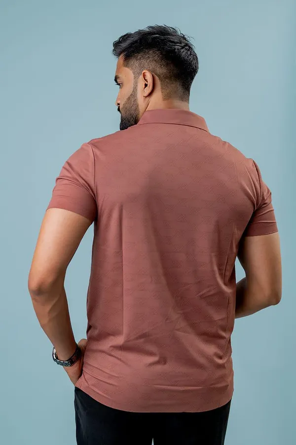 Rust_Spandex_Regular_Fit_Polo_T-Shirt_For_Men