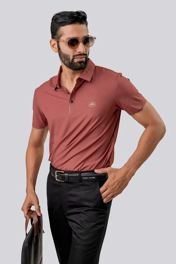 Rust_Pink_Textured_Relaxed_Fit_Polo_T-Shirt_For_Men