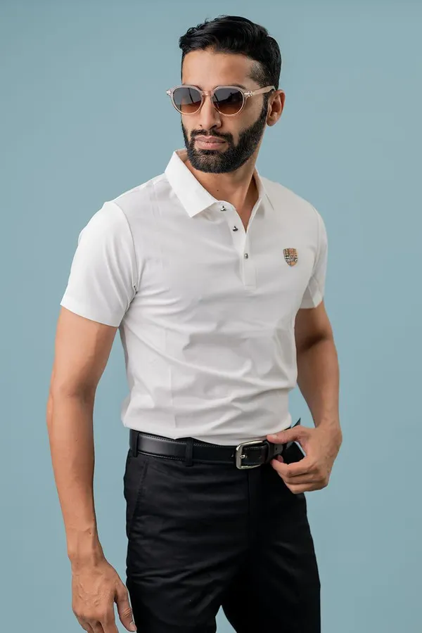 White_Regular_Fit_Collared_Polo_T-Shirt_For_Men
