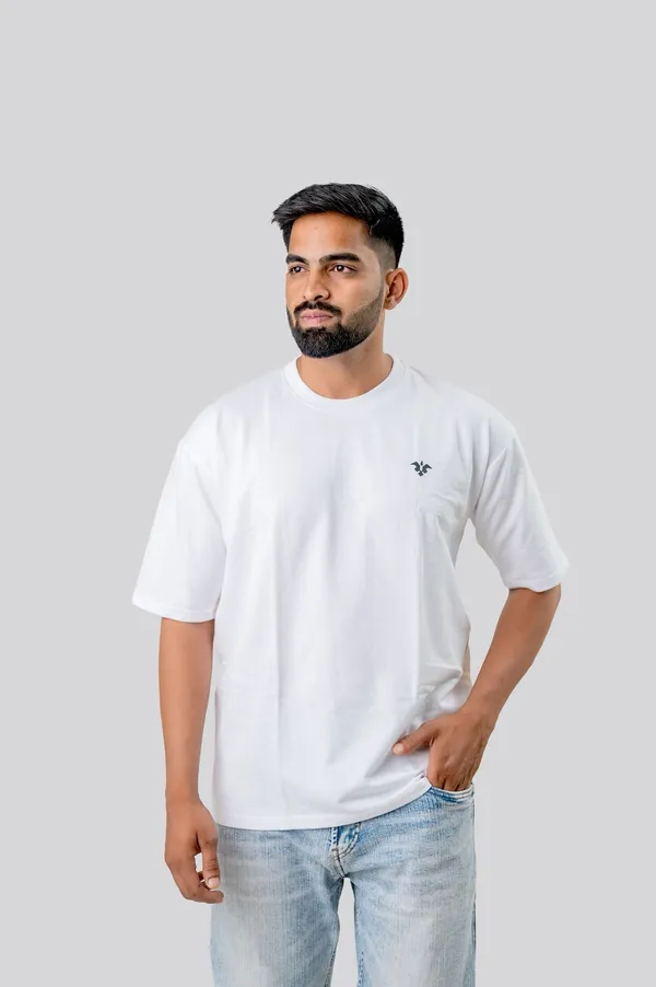 White_Chess_Print_Oversized_T-Shirt_For_Men