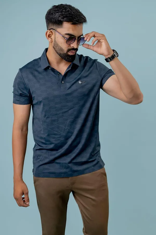 Navy_Blue_Geometric_Textured_Regular_Fit_Polo_T-Shirt_For_Men