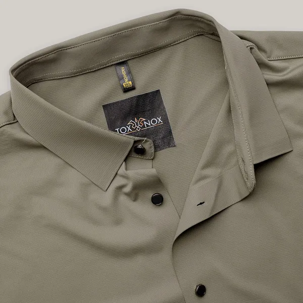 Olive_Green_Cotton_Regular_Fit_Half_Sleeve_Shirt_For_Men