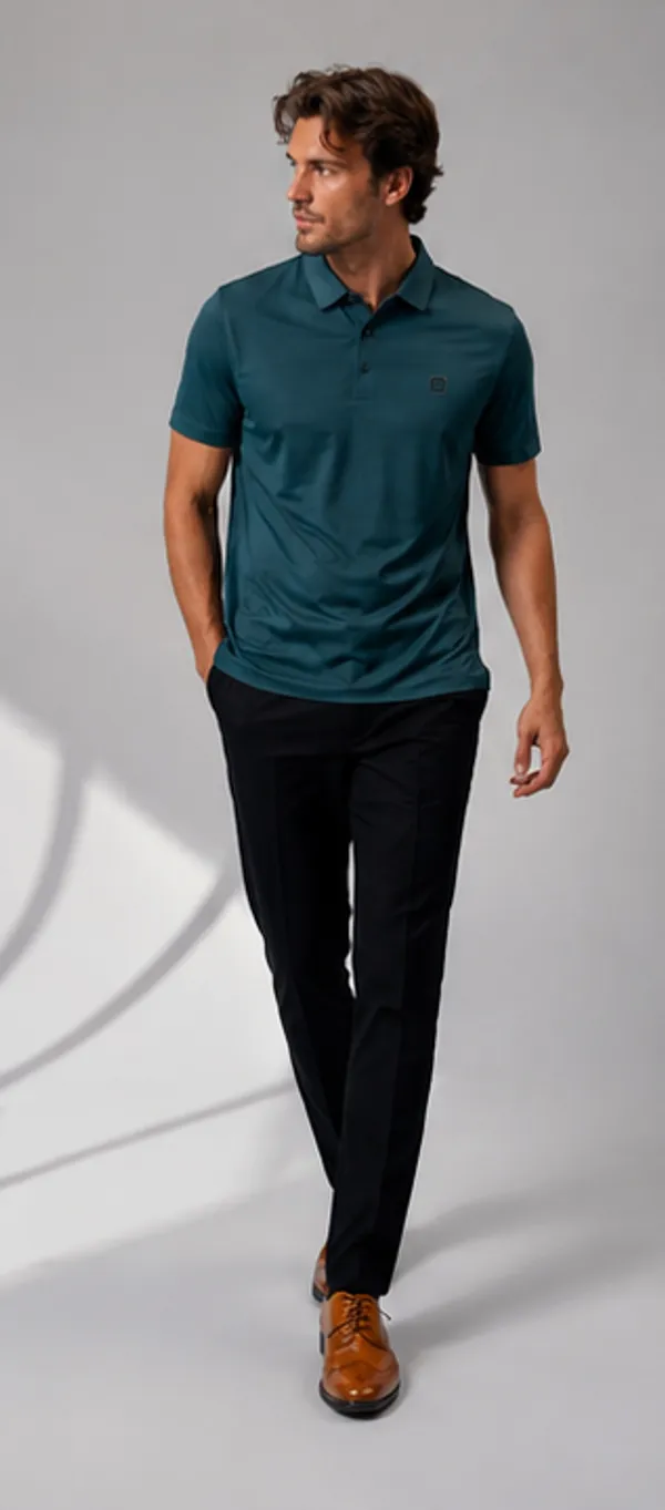 Teal_Green_Regular_Fit_Polo_T-Shirt_For_Men