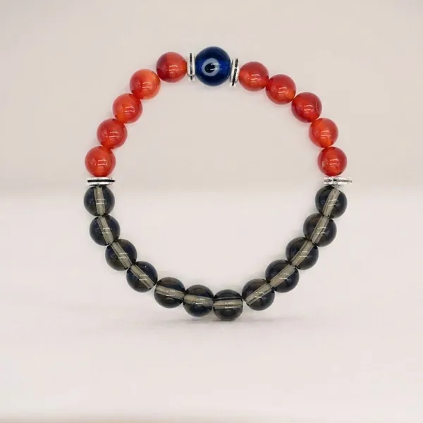 Capricorn_Zodiac_Beaded_Bracelet_with_Red_Carnelian_and_Smoky_Quartz