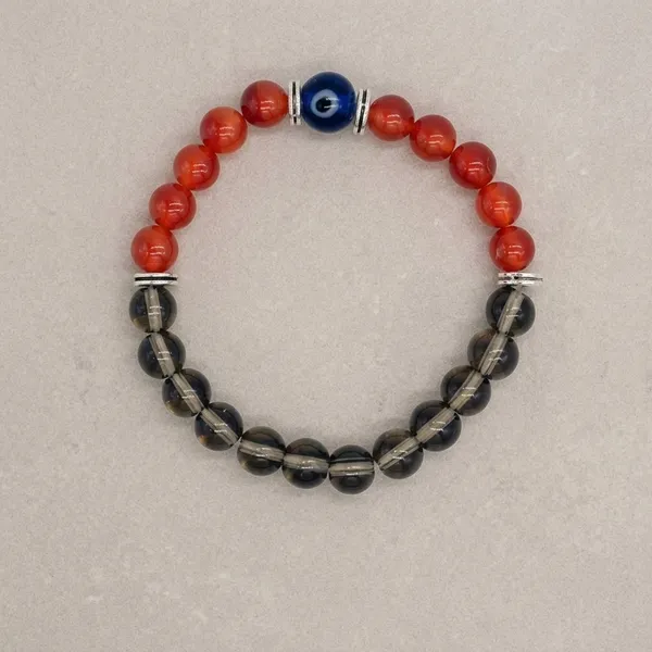 Capricorn_Zodiac_Beaded_Bracelet_with_Red_Carnelian_and_Smoky_Quartz