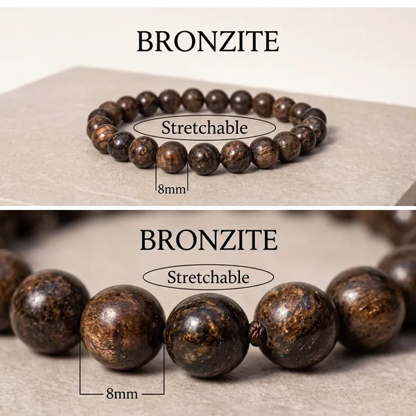 Bronzite_Stretchable_Beaded_Bracelet