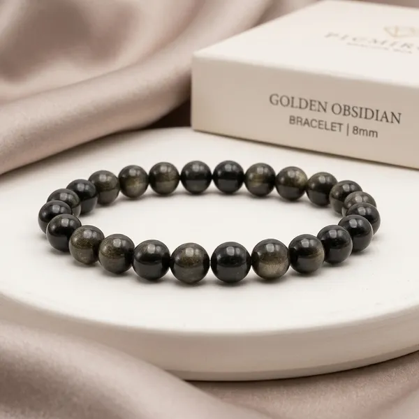 Golden_Obsidian_Stretchable_Beaded_Bracelet