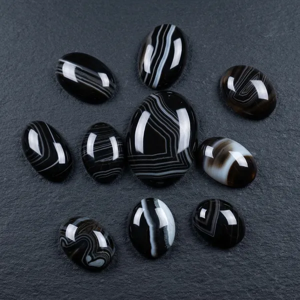 Black_Banded_Agate_Stone_Set_-_Polished_Oval_Cabochons_(10_Pieces)