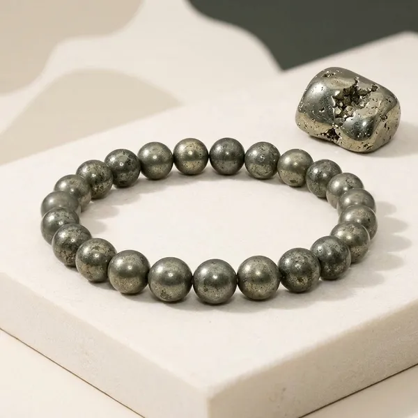 Stretchable_Pyrite_Gemstone_Bracelet_-_8mm_Natural_Stone_Beads