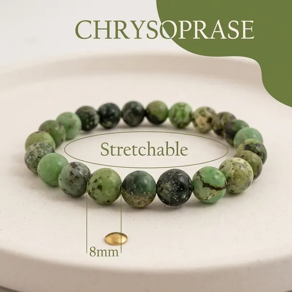Natural_Chrysoprase_Gemstone_Stretchable_Bracelet