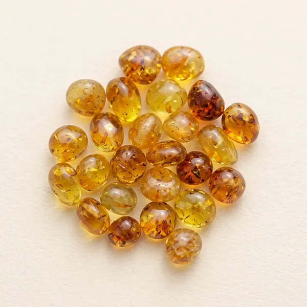 Natural_Amber_Gemstone_Beads_Collection_-_Round_Cabochon_Cut