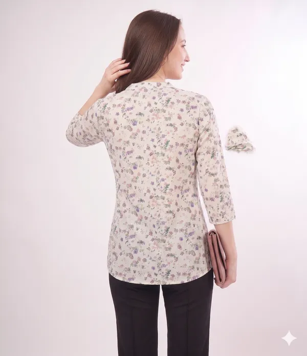 Beige_Rayon_Cotton_Relaxed_Pastel_Floral_Print_Tunic_Top_For_Women