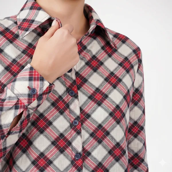 Multicolor_Checked_Rayon_Cotton_Shirt_For_Women